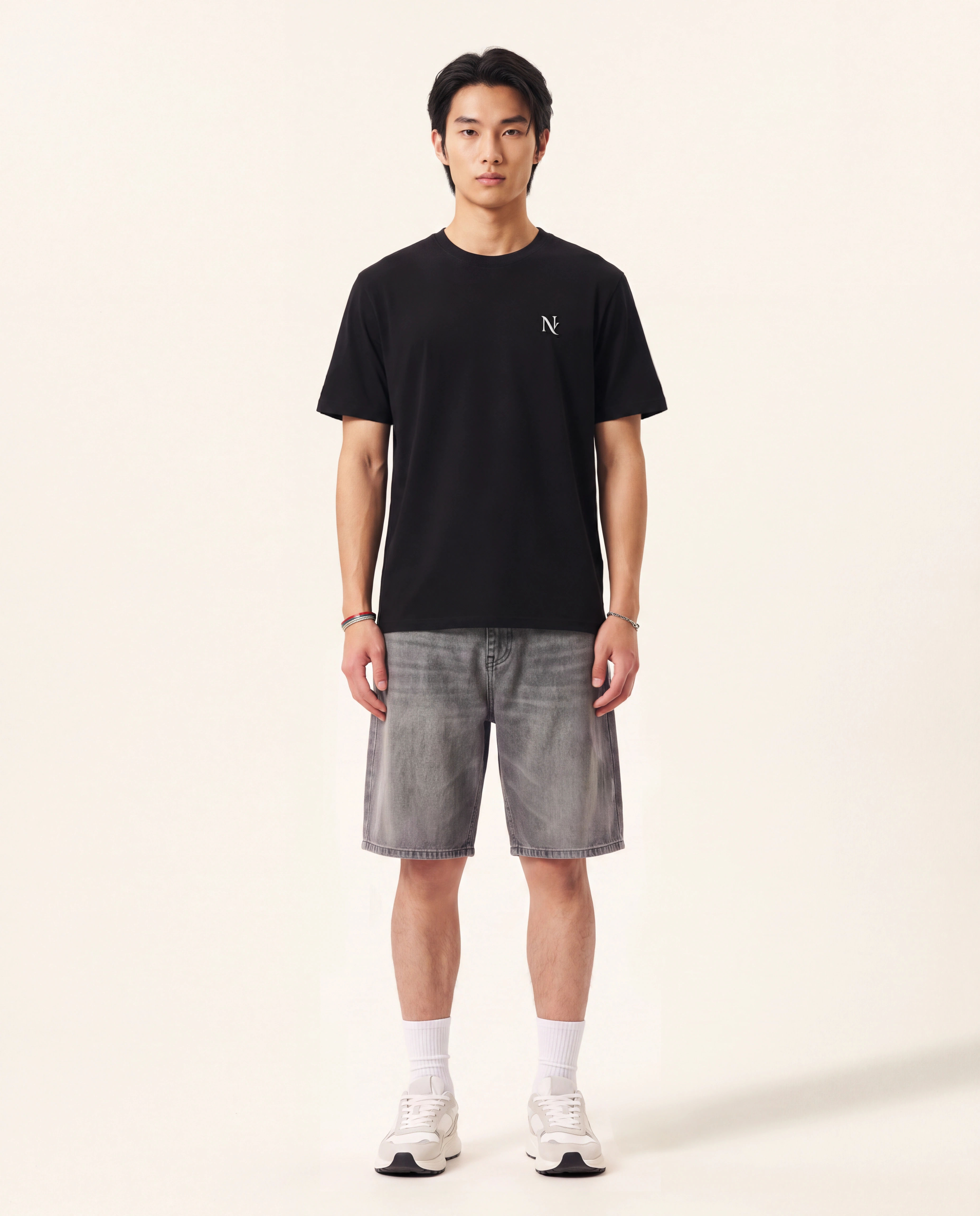 NV Logo Regular Fit Tee in Black — image 1