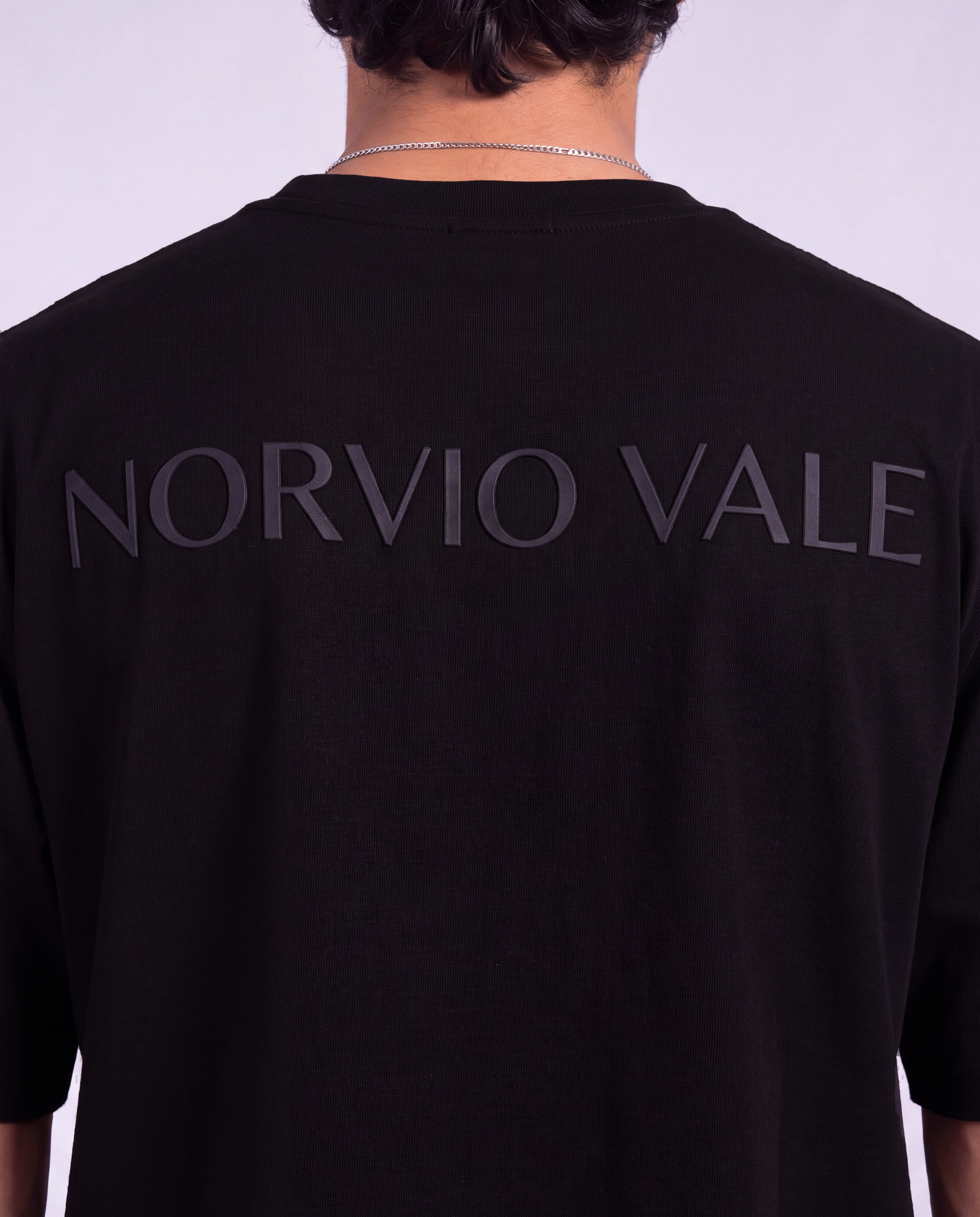 Back Print Oversized Tee in Black — image 4