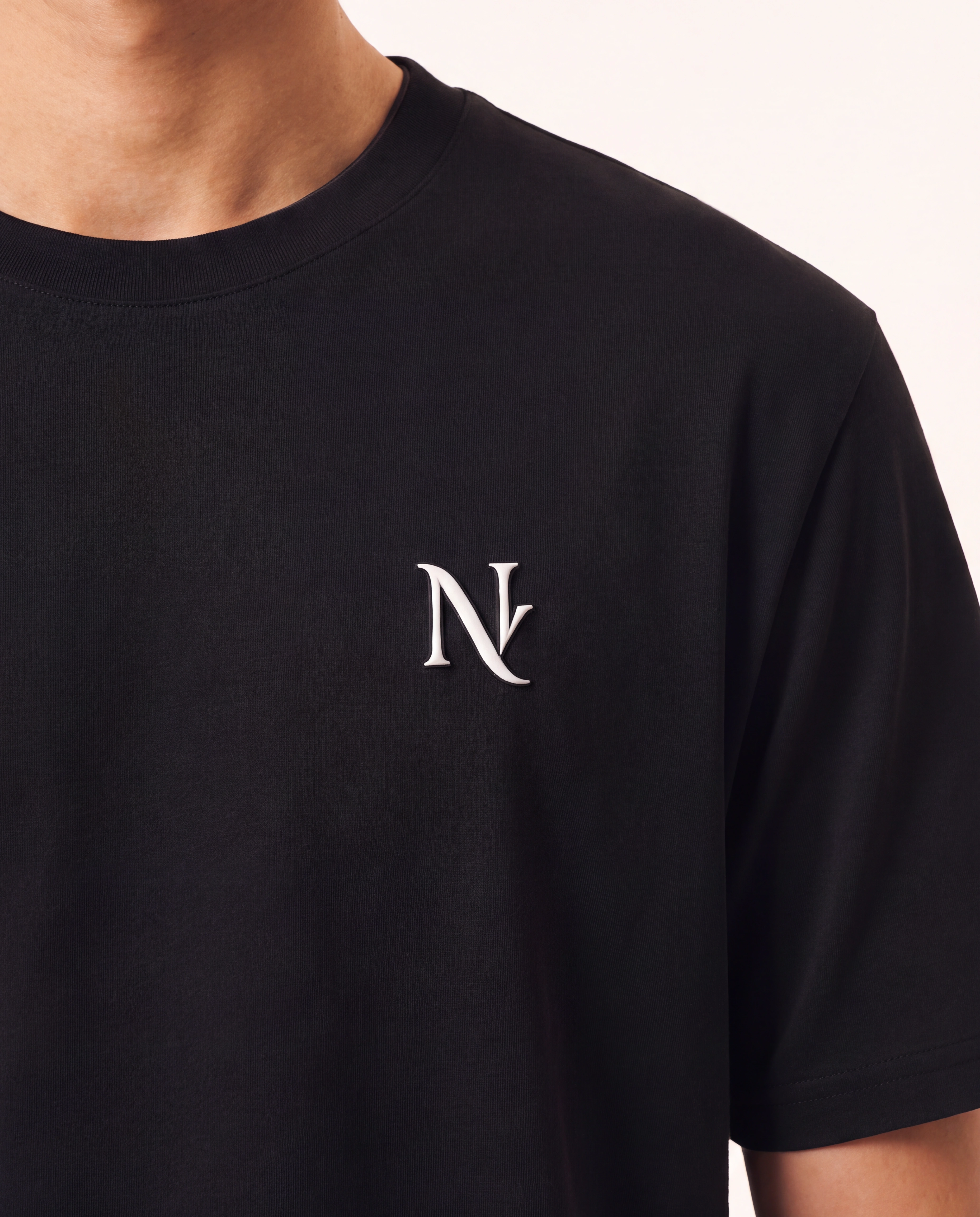 NV Logo Regular Fit Tee in Black — image 5