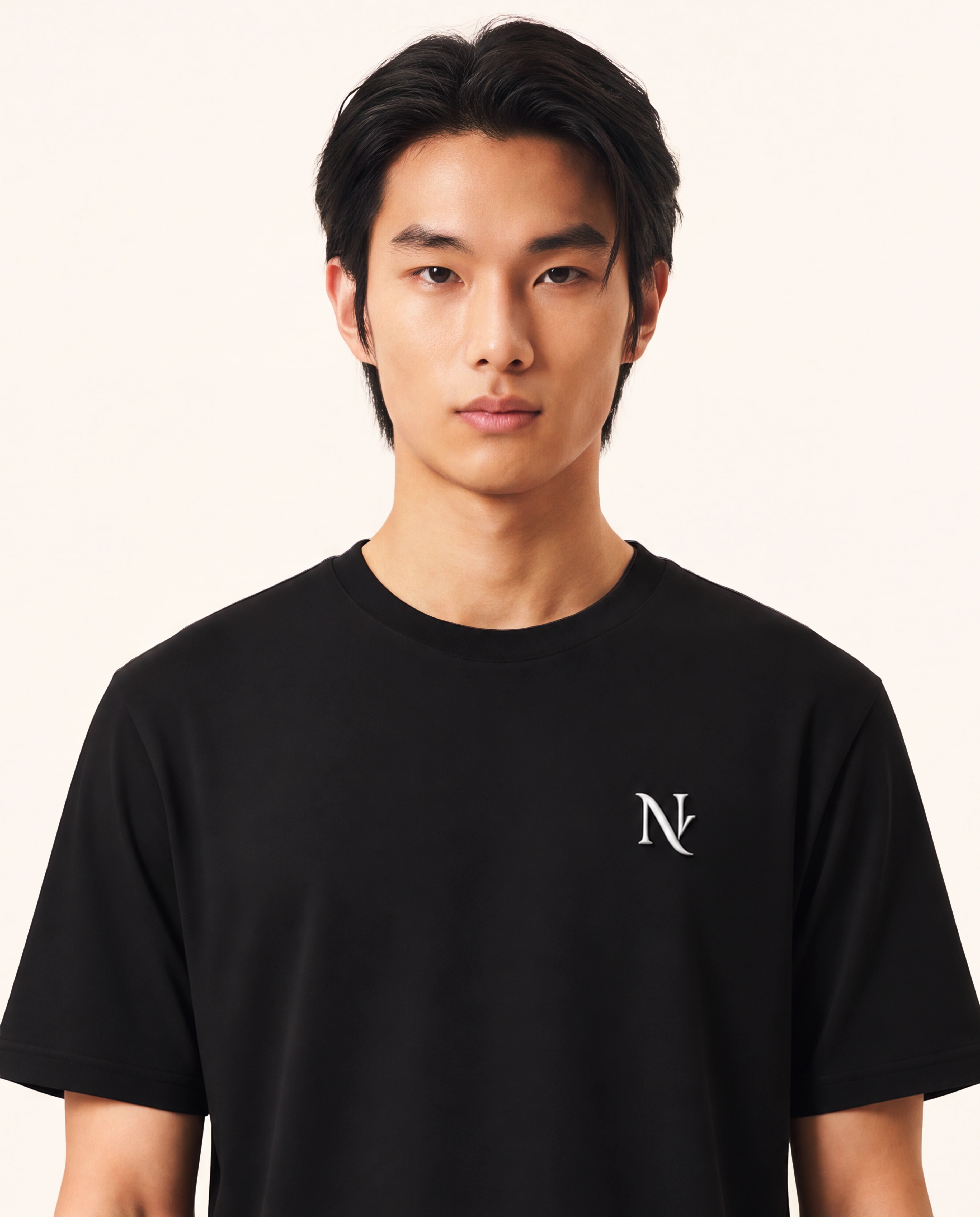 NV Logo Regular Fit Tee in Black — image 2