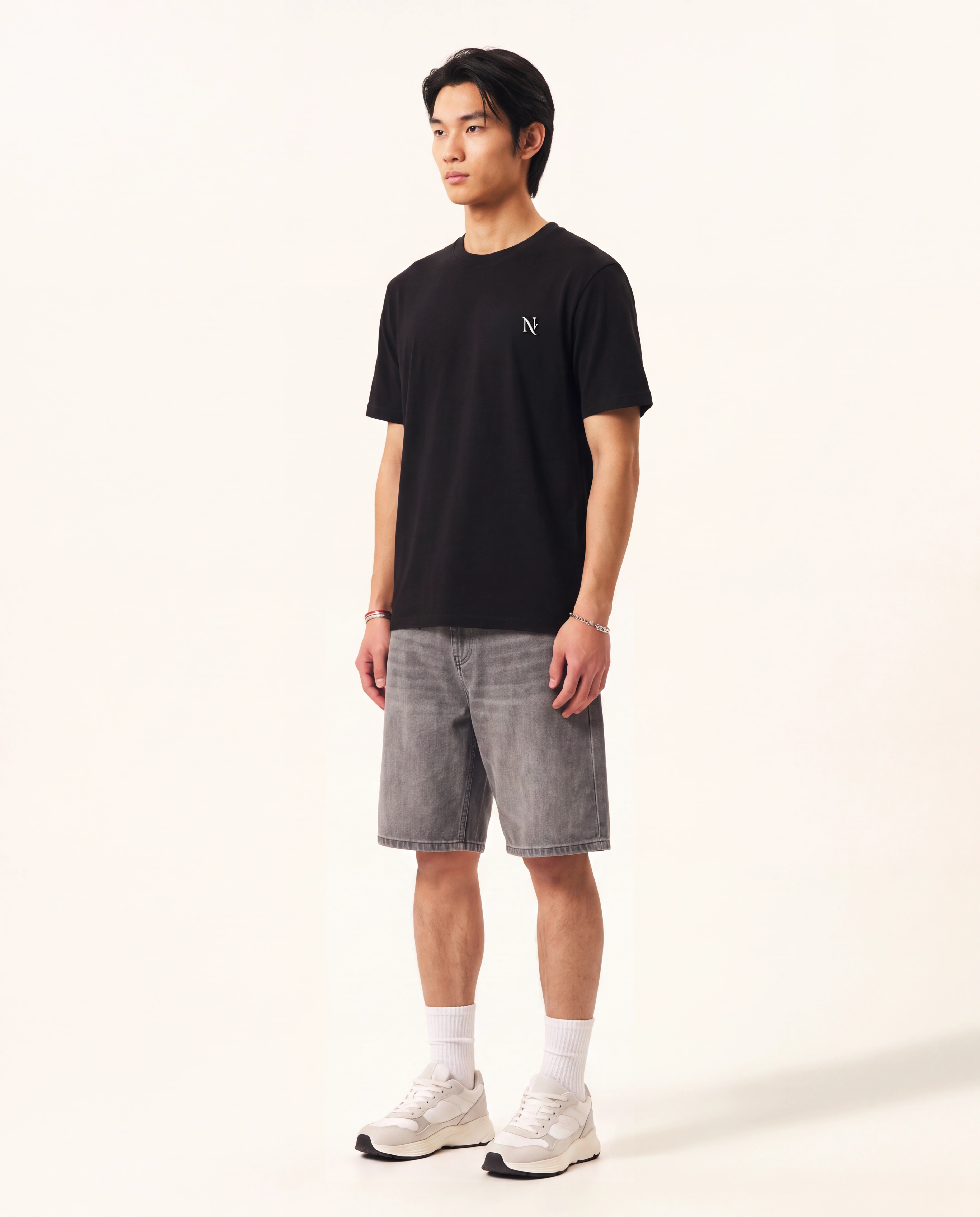 NV Logo Regular Fit Tee in Black — image 3